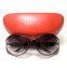 Valentino Black Crystal Bow Accent Sunglasses