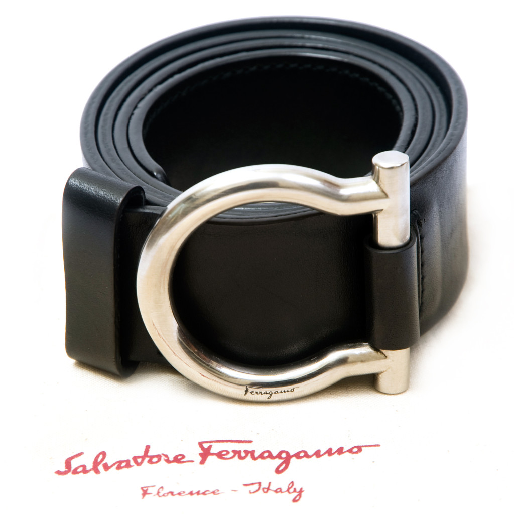 Salvatore Ferragamo Black Leather Belt - LabelCentric