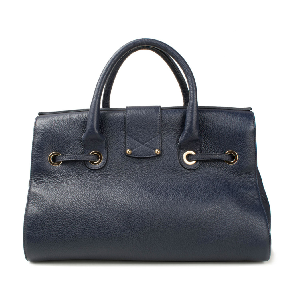 Jimmy Choo Navy Rosalie Top Handle Bag - LabelCentric