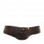 Uterque Brown Leather Wide Waist Belt 01