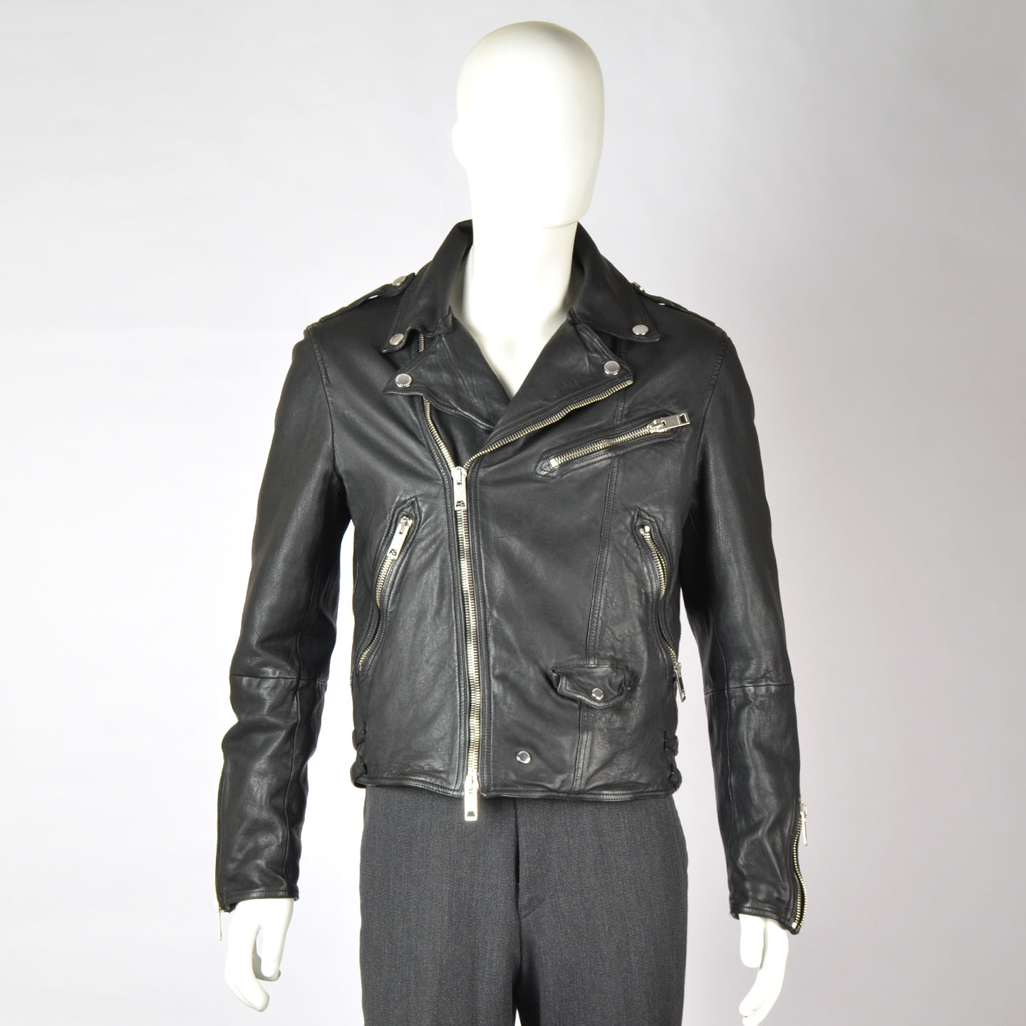 Burberry leather shop moto jacket