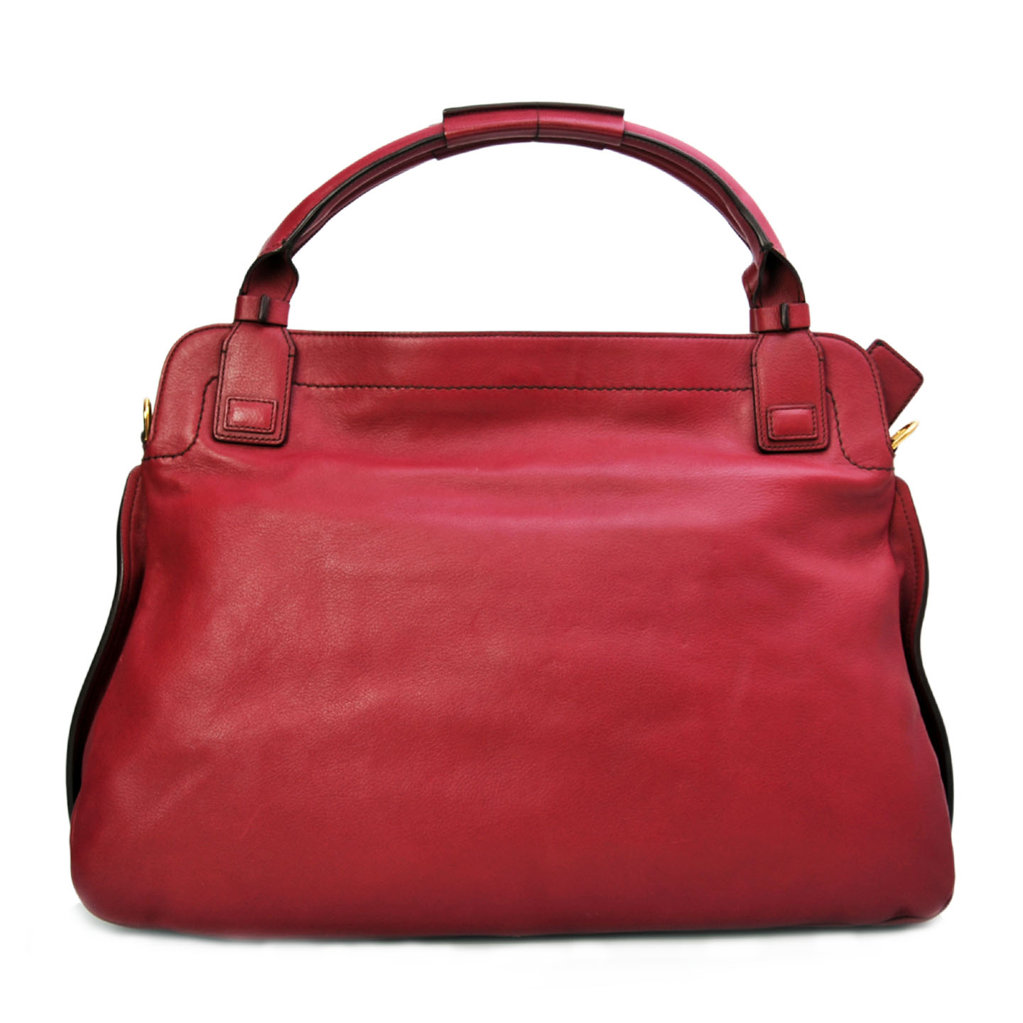 Chloe Deep Pink Leather Satchel - LabelCentric