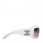 Chanel White Frame Mother Of Pearl CC Logo Sunglasses 5076-H (01)