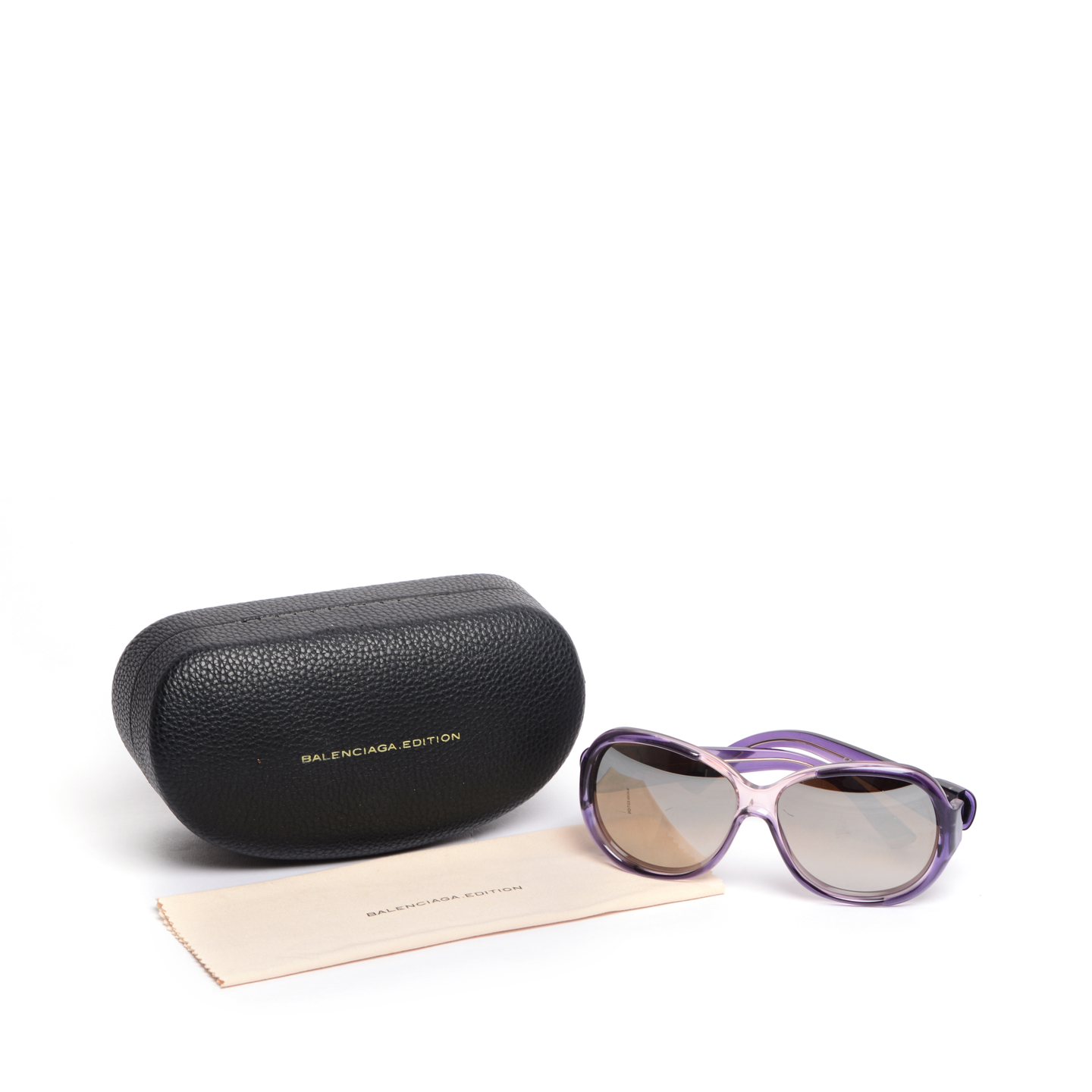 Balenciaga Purple Tinted Oversize Sunglasses BAL 0004/S - LabelCentric