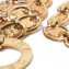 VINTAGE Celine Oval Gold Chain Link Belt (04)