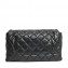 Chanel Black Quilted Lambskin Leather 3 Accordion Maxi Flap Bag 02