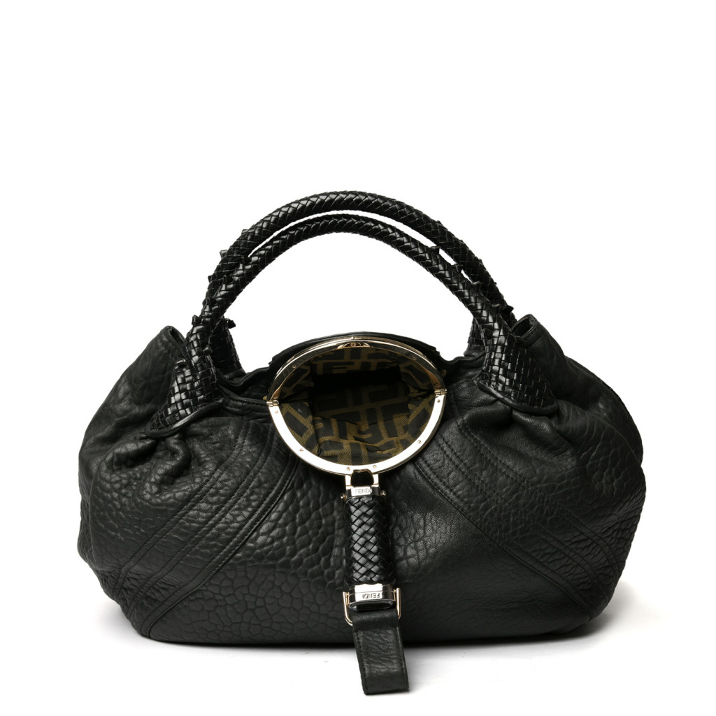 Fendi Black Nappa Leather Spy Bag - LabelCentric