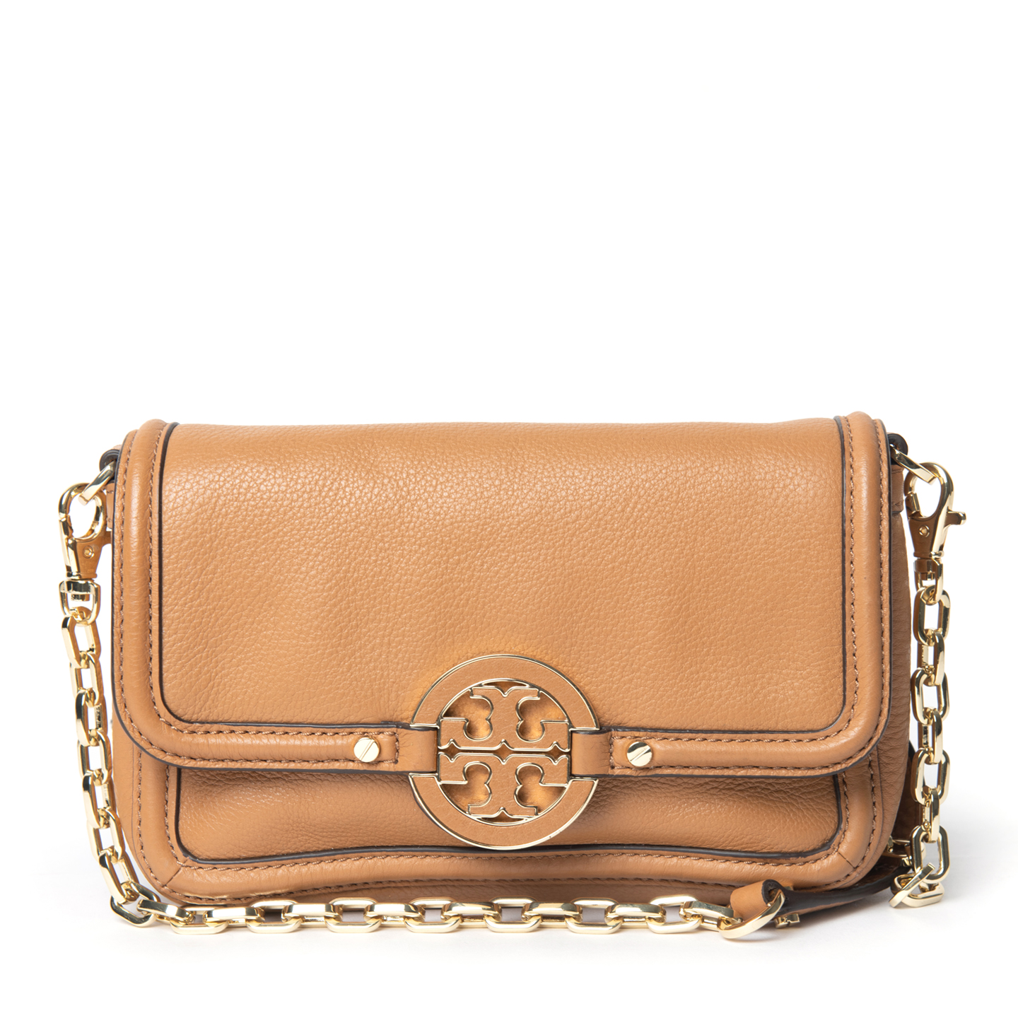 Tory Burch Amanda Chain Strap Mini Cross-body, Royal Tan - LabelCentric