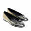 Chanel Black and Grey Ombre Cap-Toe Ballet Flats 04
