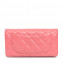 Chanel Pink Quilted Lambskin Leather L Yen Wallet 01