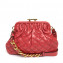 Marc Jacobs Red Quilted Leather Mini Stam Shoulder Bag 01