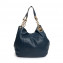 Michael Kors Fulton Blue Leather Large Shoulder Bag