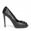 Christian Dior Black Quilted Cannage Leather Peep-Toe Platform Pumps 02