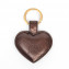 Gucci Guccissima Bronze Leather Heart Keychain 02