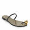 Giuseppe Zanotti Black Embellished Toe Ring Flat Sandals 01