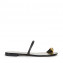 Giuseppe Zanotti Black Embellished Toe Ring Flat Sandals 02
