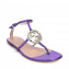 Gucci Purple Satin GG Sparkling Thong Flat Sandals 01
