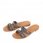 Prada Blue Leather Studded Flat Slide Sandals 04