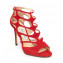 Jimmy Choo Red Suede Leather Ren 100 Sandals 01