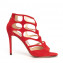 Jimmy Choo Red Suede Leather Ren 100 Sandals 02
