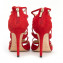 Jimmy Choo Red Suede Leather Ren 100 Sandals 03
