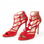 Jimmy Choo Red Suede Leather Ren 100 Sandals 04
