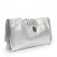 Sergio Rossi Metallic Silver Leather Envelope Clutch 02