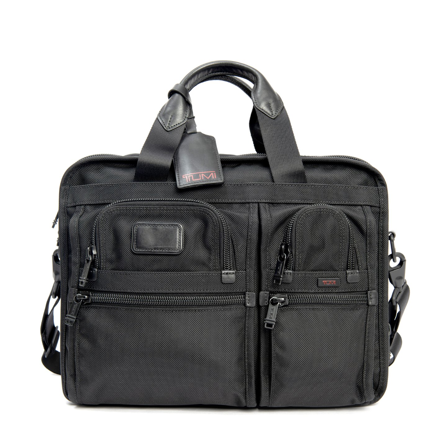 Tumi Leather-Trimmed Expandable Alpha Briefcase - LabelCentric