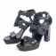 Tod's Two Tone Leather Cutout Platform Sandals 03