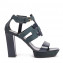 Tod's Two Tone Leather Cutout Platform Sandals