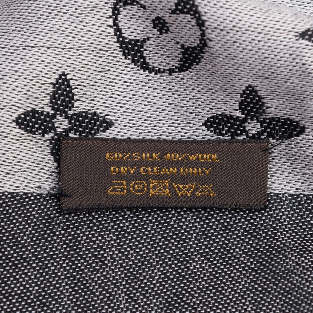 louis vuitton black monogram shawl