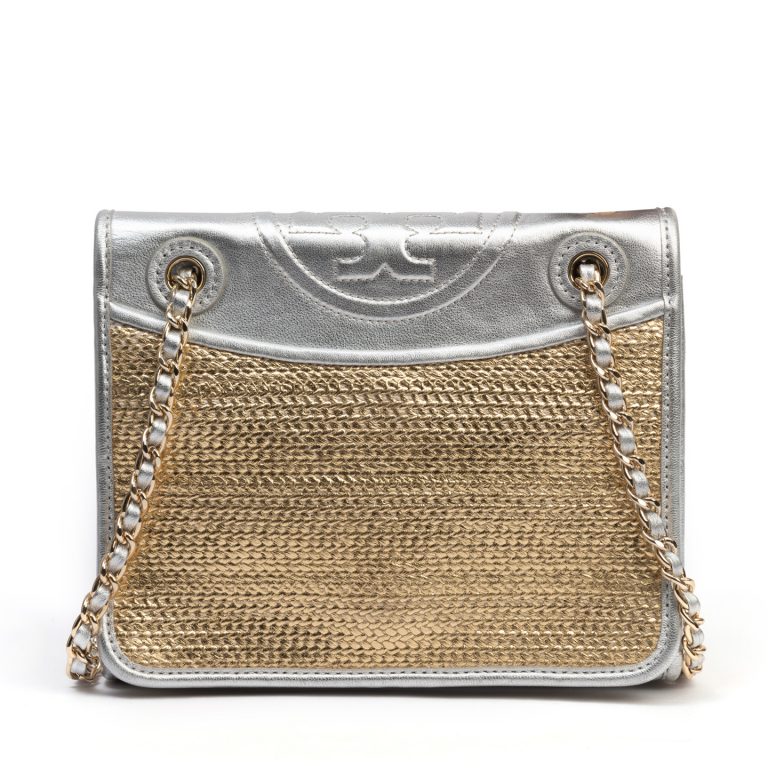 tory burch fleming metallic