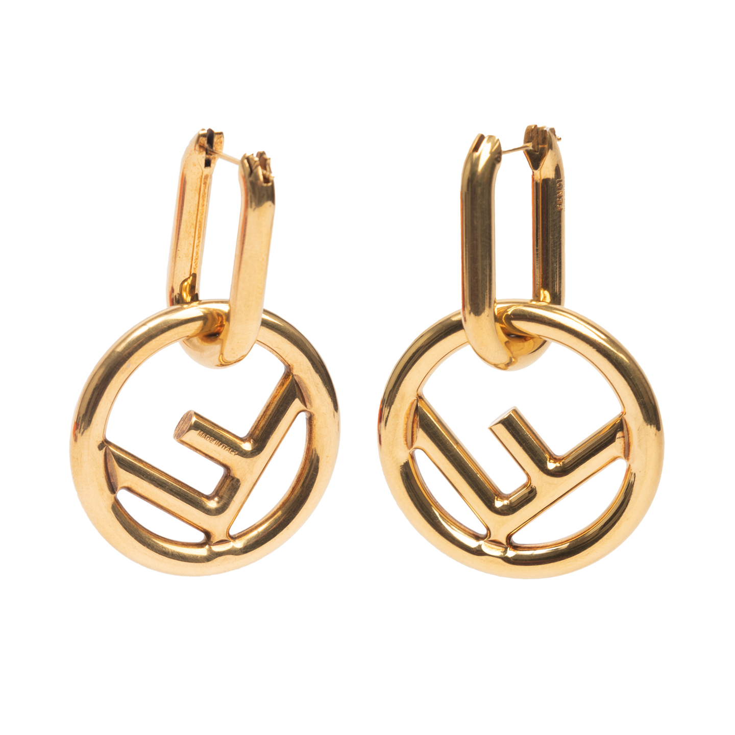 Fendi F Is Fendi Gold Earrings - LabelCentric
