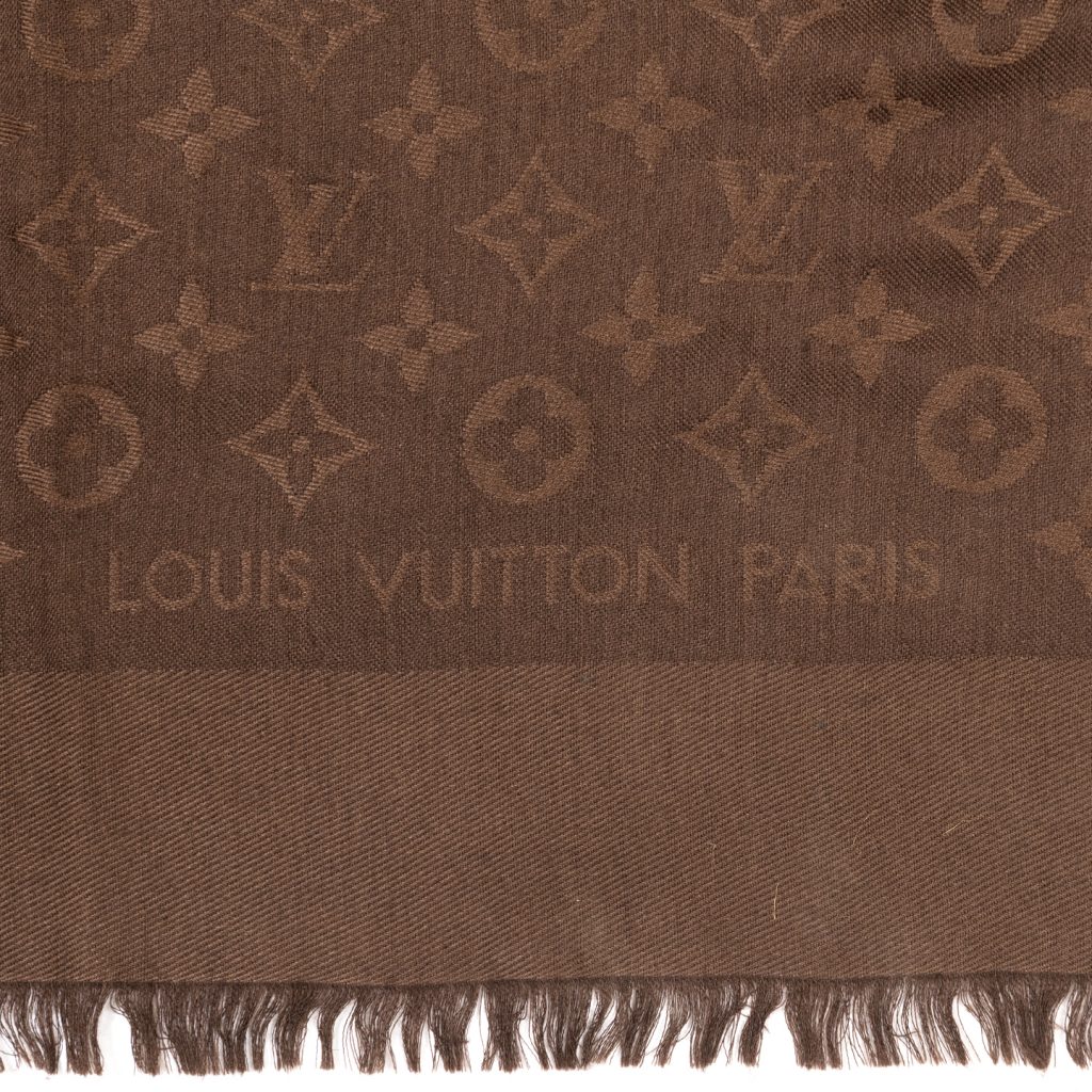louis vuitton shawl brown