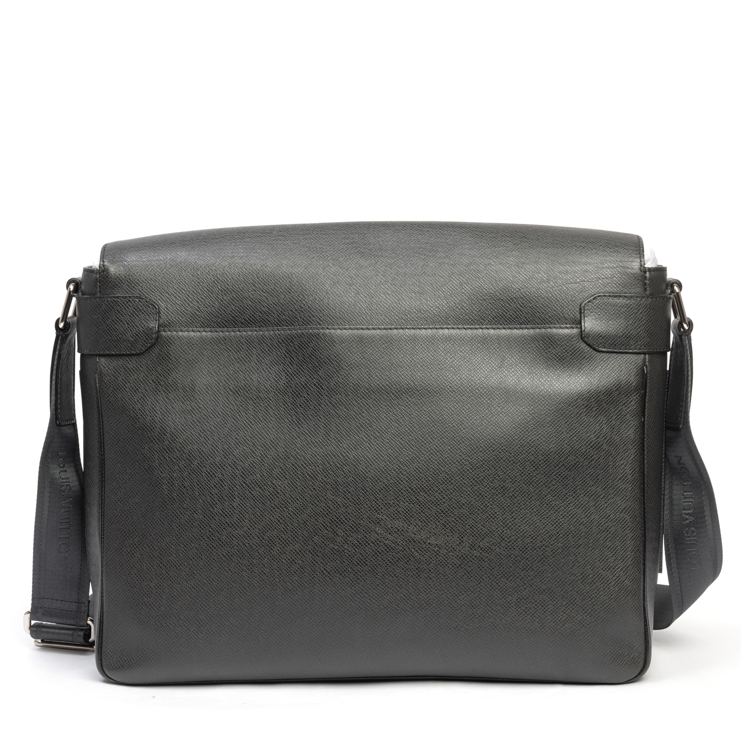 Louis Vuitton Black Taiga Leather Roman GM Messenger Bag - LabelCentric
