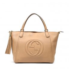 Gucci Pebbled Leather Small Soho Top Handle Bag (01)