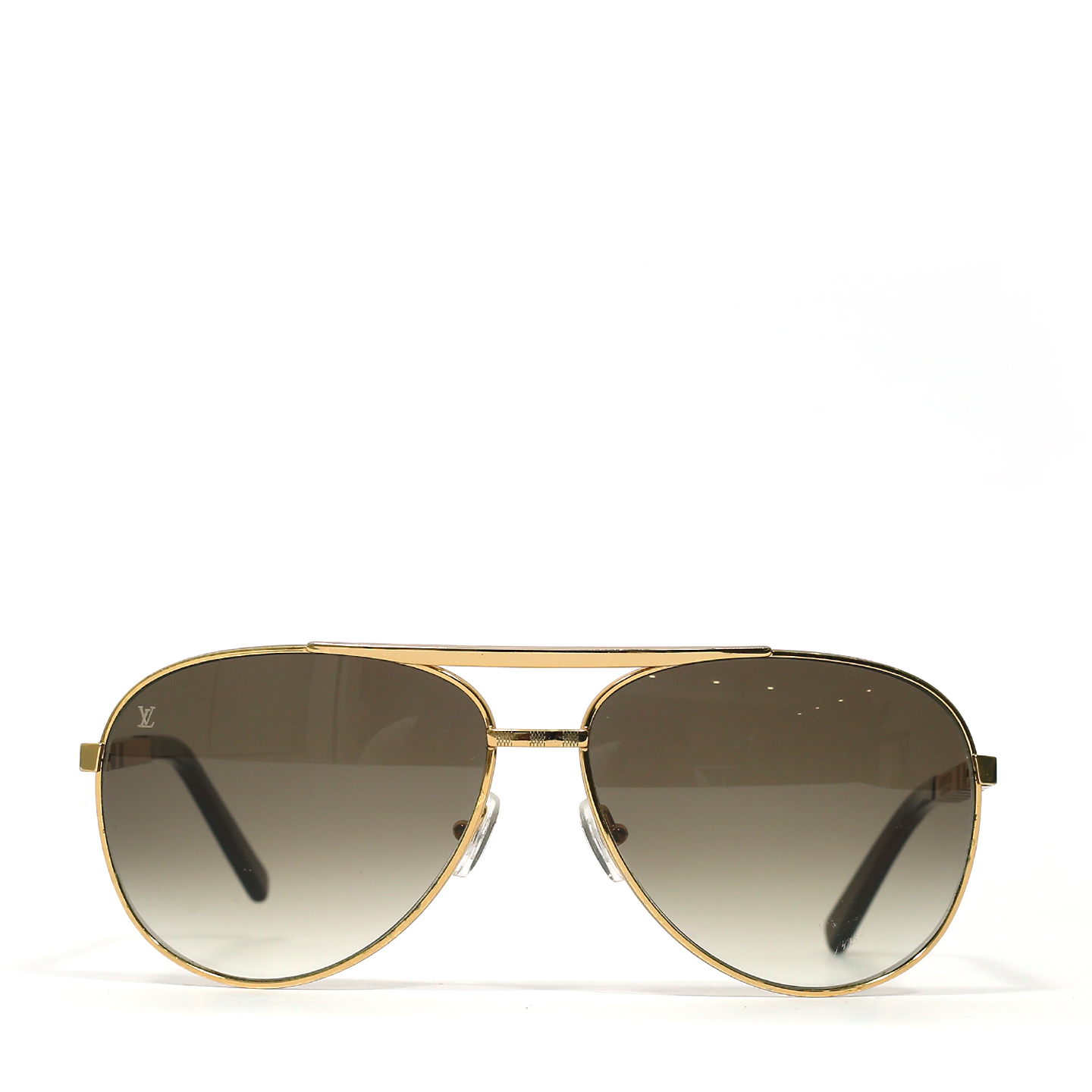 Louis Vuitton Attitude Pilote Sunglasses Gold Metal. Size U