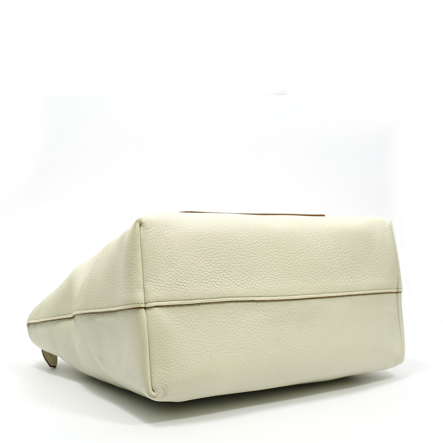 Prada Cream Vitello Daino Leather Tote Bag - LabelCentric