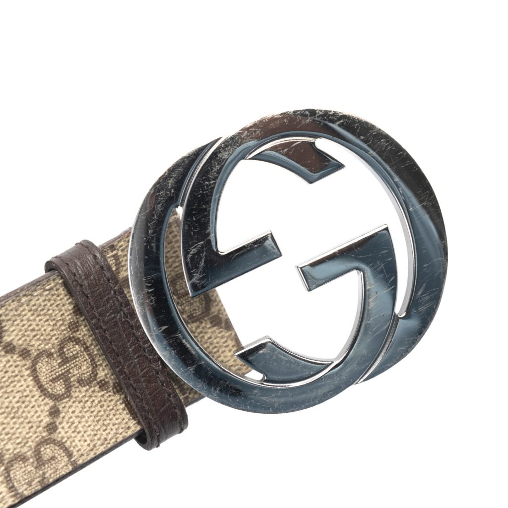 Gucci Gg Supreme Canvas Interlocking G Belt Size 34 Labelcentric 