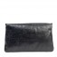 Balenciaga Black Lambskin Leather Giant 21 Silver Envelope Clutch Bag (02)