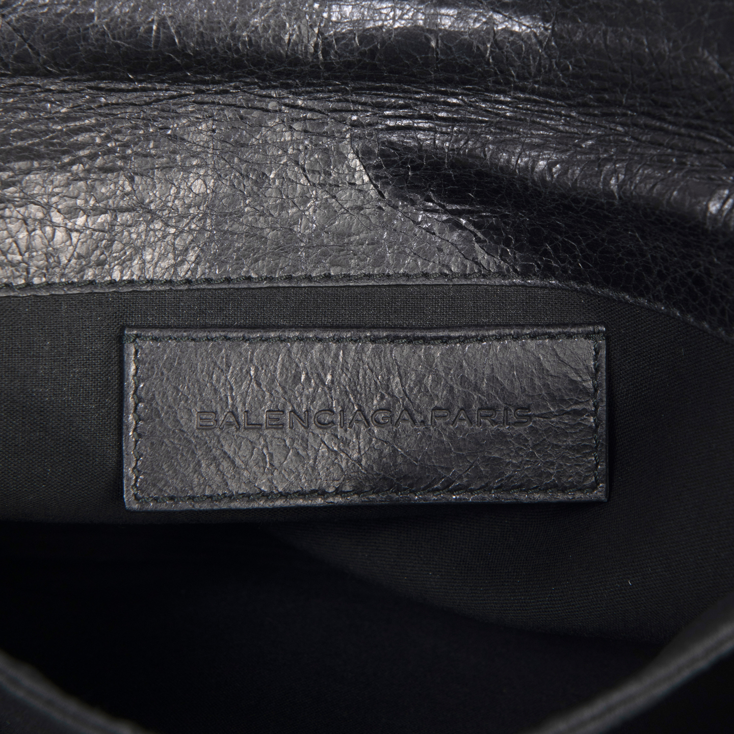 Balenciaga Black Lambskin Leather Giant 21 Silver Envelope Clutch Bag ...