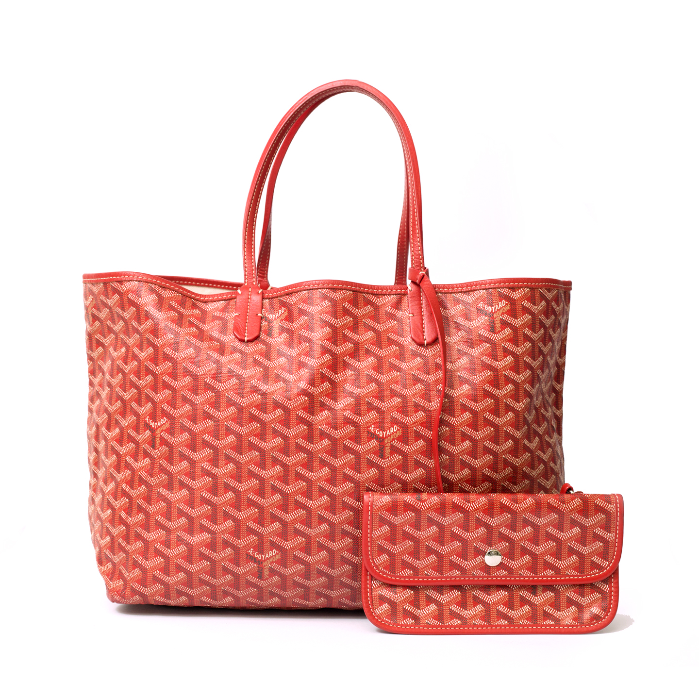 Pre-owned Goyard Goyardine St. Louis PM Tote with Pouch