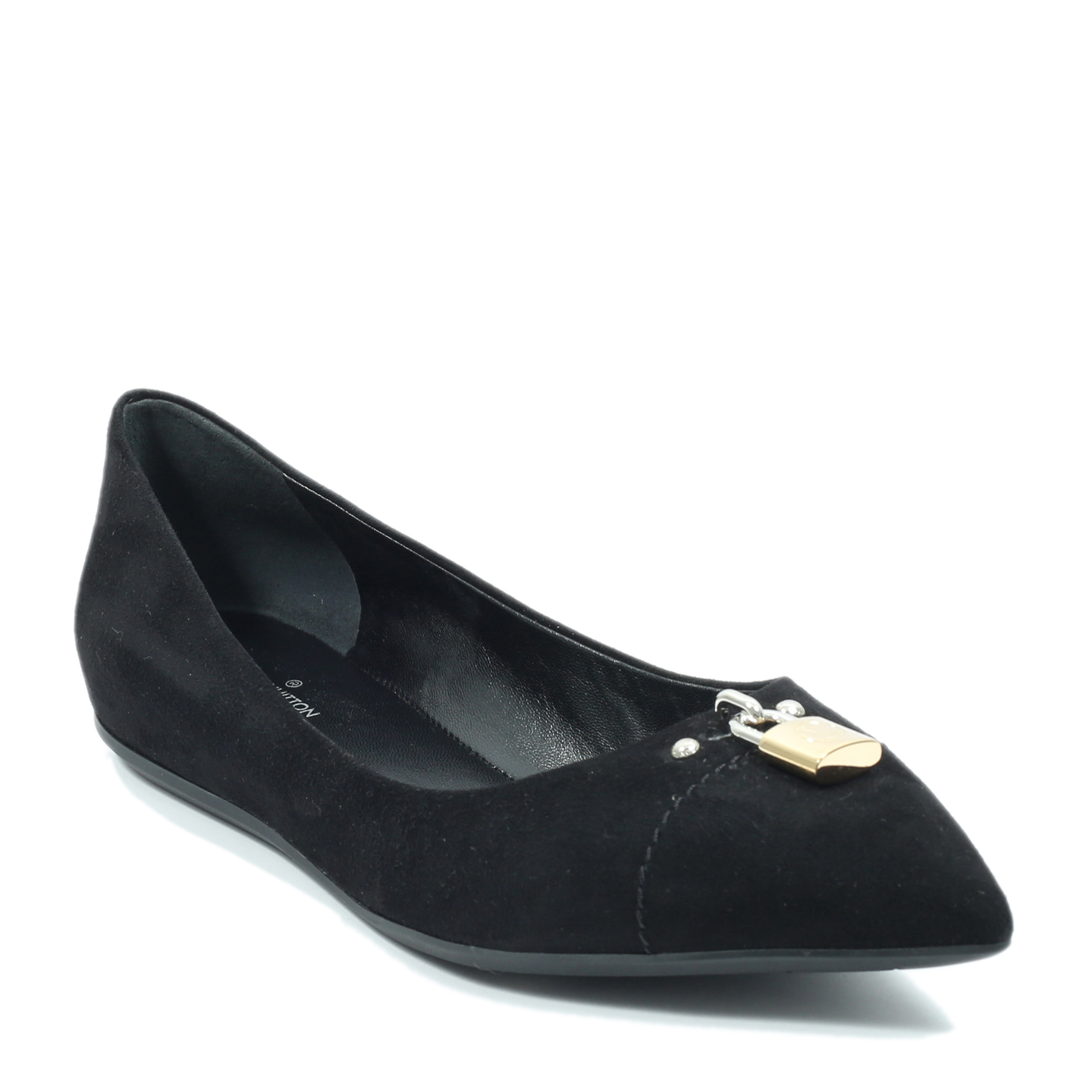 Louis Vuitton Black Suede Pinky Swear Ballerina Flats, Size 37.5