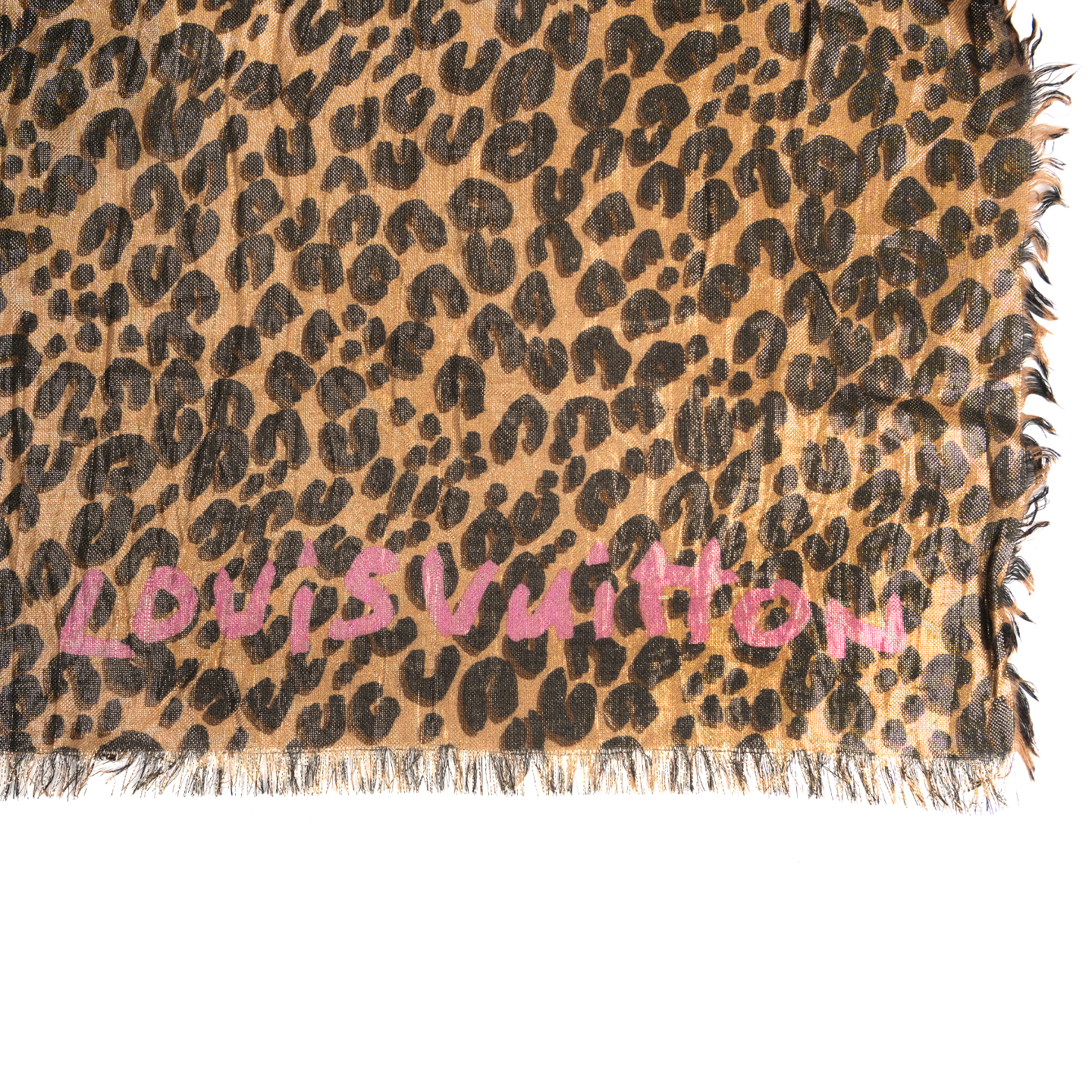 Louis Vuitton Stole Leopard Disco Gold by Stephen Sprouse