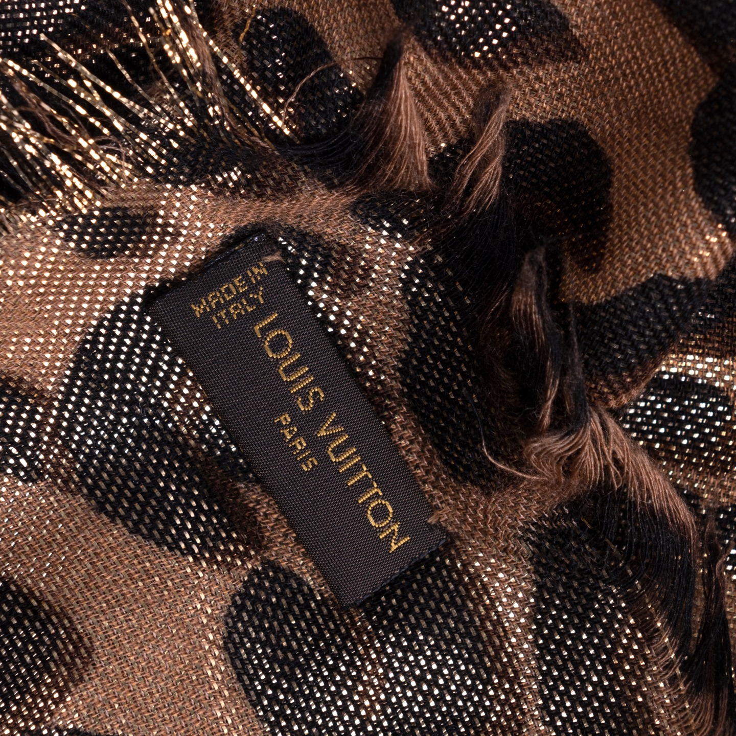 Louis Vuitton - Leopard Disco Stole Stephen Sprouse Metallic Brown