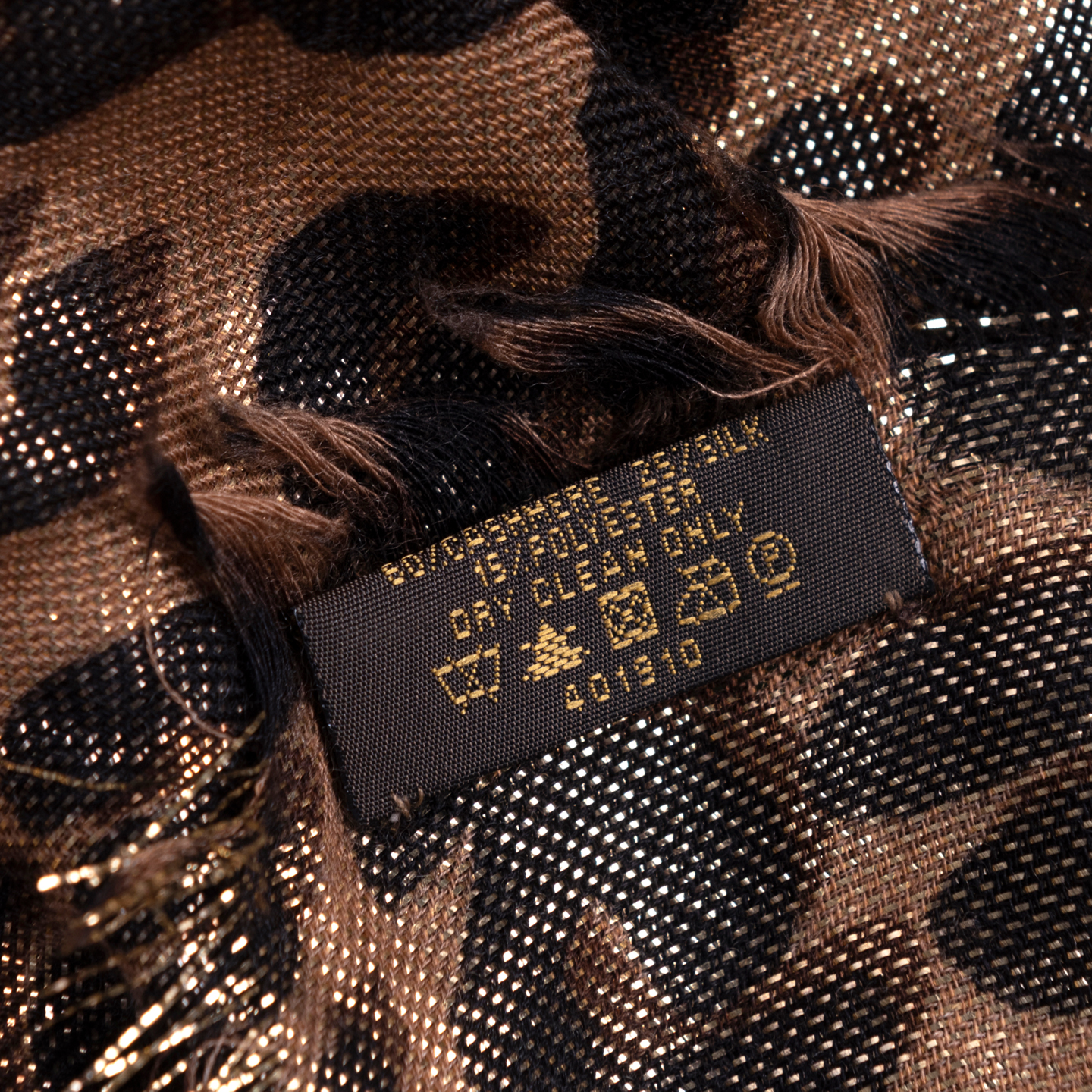 Louis Vuitton - Leopard Stephen Sprouse Disco Stole Metallic Brown