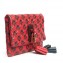 Marc Jacobs Red Quilted Leather Tassel Padlock Clutch (03)