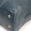 Prada Denim Blue Vitello Shine Leather East:West Bauletto Bag (05)