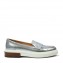 Tod's Metallic Silver Leather Slip-On Loafer Sneakers (02)