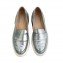 Tod's Metallic Silver Leather Slip-On Loafer Sneakers (04)